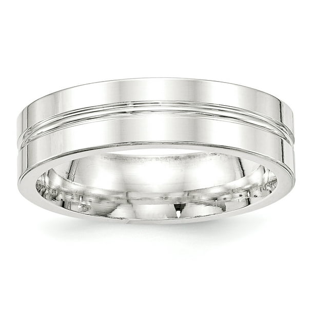SS 6mm Polished Fancy Band Size 11 SS 6mm Polished Fancy Band Size 11